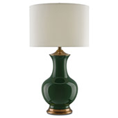 Traditional Lilou Green Table Lamp - Currey & Company 6000-0022