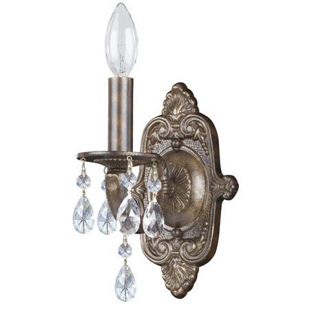 Crystorama 5021-VB-CL-MWP Paris Market 1 Light Clear Crystal Bronze Sconce