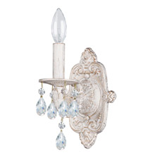Crystorama 5021-AW-CL-MWP Paris Market 1 Light Clear Crystal White Sconce