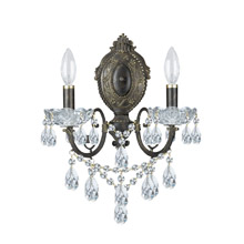 Crystorama 5192-EB-CL-MWP Crystal Legacy 2 Light Clear Crystal Bronze Sconce