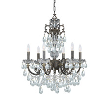 Crystorama 5196-EB-CL-MWP Crystal Legacy 6 Light Clear Crystal Bronze Chandelier