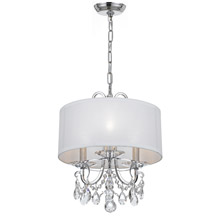 Crystorama 6623-CH-CL-MWP Othello 3 Light Clear Crystal Polished Chrome Mini Chandelier