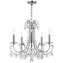 Crystorama 6825-CH-CL-MWP Othello 5 Light Clear Crystal Polished Chrome Chandelier