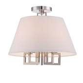 Libby Langdon for Crystorama Westwood 5 Light Polished Nickel Ceiling Mount - 2255-PN_CEILING