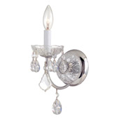 Crystal Imperial 1 Light Clear Crystal Chrome Sconce - Crystorama 3221-CH-CL-MWP