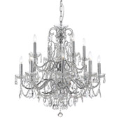 Crystal Imperial 12 Light Crystal Chrome Chandelier - Crystorama 3228-CH-CL-MWP