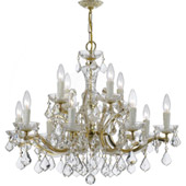 Crystal Maria Theresa 12 Light Clear Crystal Gold Chandelier - Crystorama 4379-GD-CL-MWP