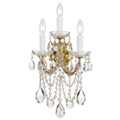 Crystal Maria Theresa 3 Light Clear Crystal Gold Sconce - Crystorama 4423-GD-CL-MWP
