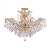 Crystal Maria Theresa 6 Light Clear Crystal Gold Semi Flush - Crystorama 4439-GD-CL-MWP_CEILING