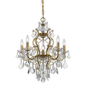 Contemporary Filmore 6 Light Crystal Gold Chandelier - Crystorama 4455-GA-CL-MWP