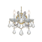 Crystal Maria Theresa 2 Light Clear Crystal Gold Sconce - Crystorama 4472-GD-CL-MWP