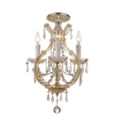 Crystal Maria Theresa 4 Light Clear Crystal Gold Flush Mount - Crystorama 4473-GD-CL-MWP_CEILING