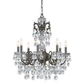 Crystal Legacy 8 Light Clear Crystal Bronze Chandelier - Crystorama 5198-EB-CL-MWP