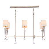 Contemporary Paxton 6 Light Polished Nickel Chandelier - Crystorama 8106-PN