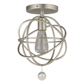Industrial Solaris 1 Light Silver Ceiling Mount - Crystorama 9220-OS_CEILING