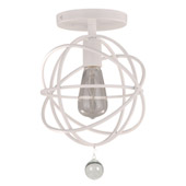 Industrial Solaris 1 Light White Ceiling Mount - Crystorama 9220-WW_CEILING