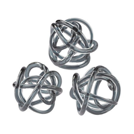 ELK Home 154-019/S3 Glass Knots Grey - Set of 3