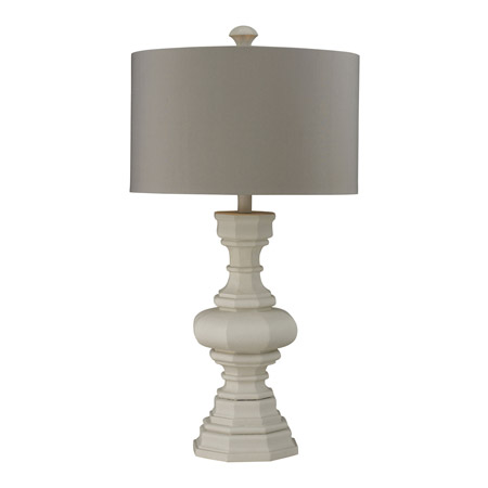 ELK Home D223 Parisian Plaster Finish Table Lamp With Light Grey Shade