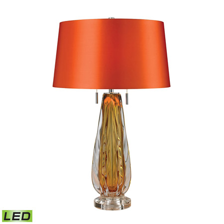 ELK Home D2669-LED Modena Free Blown Glass LED Table Lamp in Amber