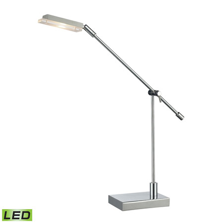 ELK Home D2708 Bibliotheque Adjustable LED Desk Lamp in Polished Chrome