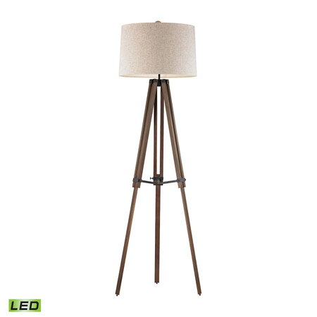 ELK Home D2817-LED Wooden Brace LED Tripod Floor Lamp