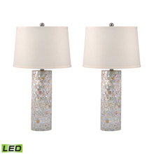 ELK Home 812/S2-LED Mother of Pearl Cylinder LED Table Lamp