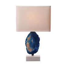 ELK Home 8989-033 Minoa 1 Light Table Lamp In Blue Agate And Marble