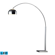 ELK Home D1428-LED Penbrook LED Arc Floor Lamp In Chrome With White Marble Base