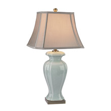 ELK Home D2632 Celadon Table Lamp in Glazed Green Ceramic With Antique Brass Accents