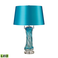 ELK Home D2664-LED Vergato Free Blown Glass LED Table Lamp in Blue