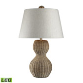 Transitional Sycamore Hill Rattan LED Table Lamp in Light Natural Finish - ELK Home 111-1088-LED