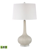 Traditional Abbey Lane Ceramic LED Table Lamp in Off White - ELK Home D2458-LED