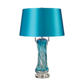 Vergato Free Blown Glass Table Lamp in Blue - ELK Home D2664