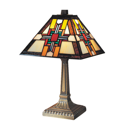 Dale Tiffany 7342/533 Craftsman Morning Star Mission Accent Lamp