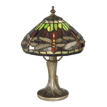 Dale Tiffany 7601/521 Tiffany Hanging Head Dragonfly Table Lamp