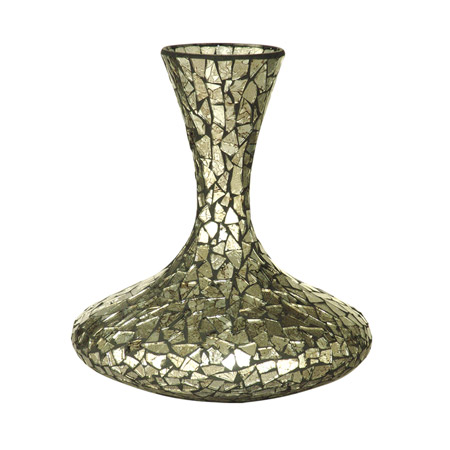 Dale Tiffany PG10262 Silver Mosaic Art Vase