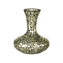 Dale Tiffany PG10263 Silver Mosaic Art Vase