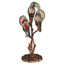 Dale Tiffany TA60179 Tiffany Three Parrots Accent Lamp