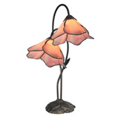 Tiffany Poelking Pink Lily Desk Lamp - Dale Tiffany TT12146
