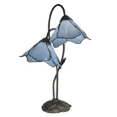 Tiffany Poelking Blue Lily Desk Lamp - Dale Tiffany TT12147