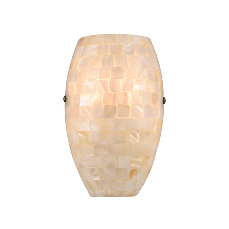 Elk Lighting 10540/1 1-Light Sconce in Satin Nickel with Glass/Capiz Shells