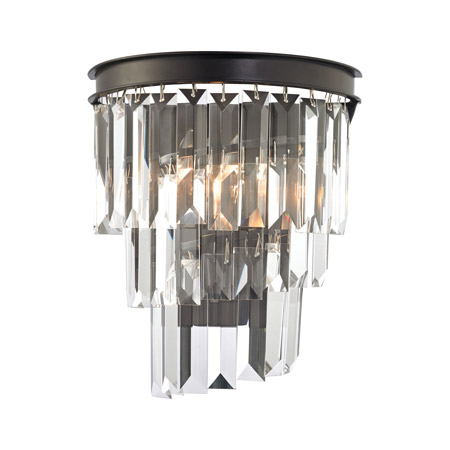 Elk Lighting 14215/1 Crystal Palacial 1 Light Wall Sconce In Oil Rubbed Bronze