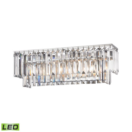Elk Lighting 15212/3-LED Crystal Palacial 3 Light LED Vanity In Polished Chrome
