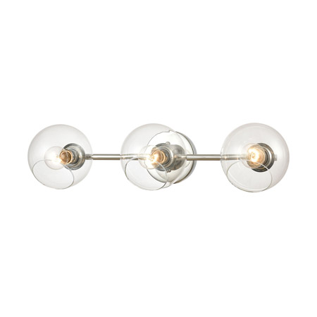 Elk Lighting 18375/3 3-Light Vanity Light in Polished Chrome with Clear Glass