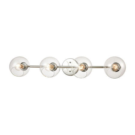Elk Lighting 18376/4 4-Light Vanity Light in Polished Chrome with Clear Glass