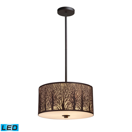 Elk Lighting 31074/3-LED Woodland Sunrise 3 Light LED Pendant In Aged Bronze