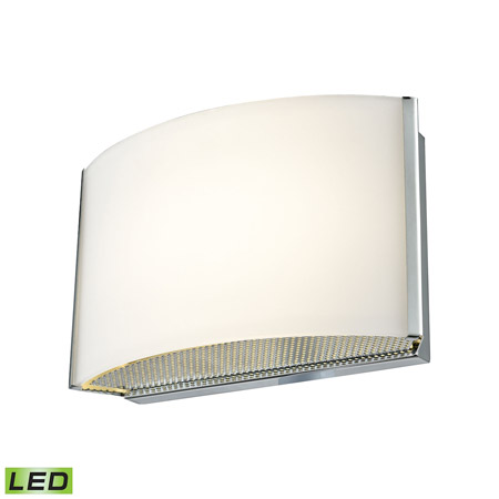 Elk Lighting BVL911-10-15 1-Light Vanity Sconce in Chrome with Opal Glass - Integrated LED