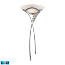 Elk Lighting 002-TS-LED Aurora 1 Light LED Sconce In Tarnished Silver With White Faux-Alabaster Glass