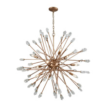 Elk Lighting 11114/9 9-Light Chandelier in Matte Gold with Clear Bubble Glass