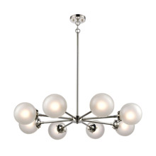 Elk Lighting 15368/8 8-Light Chandelier in Polished Nickel with Frosted
